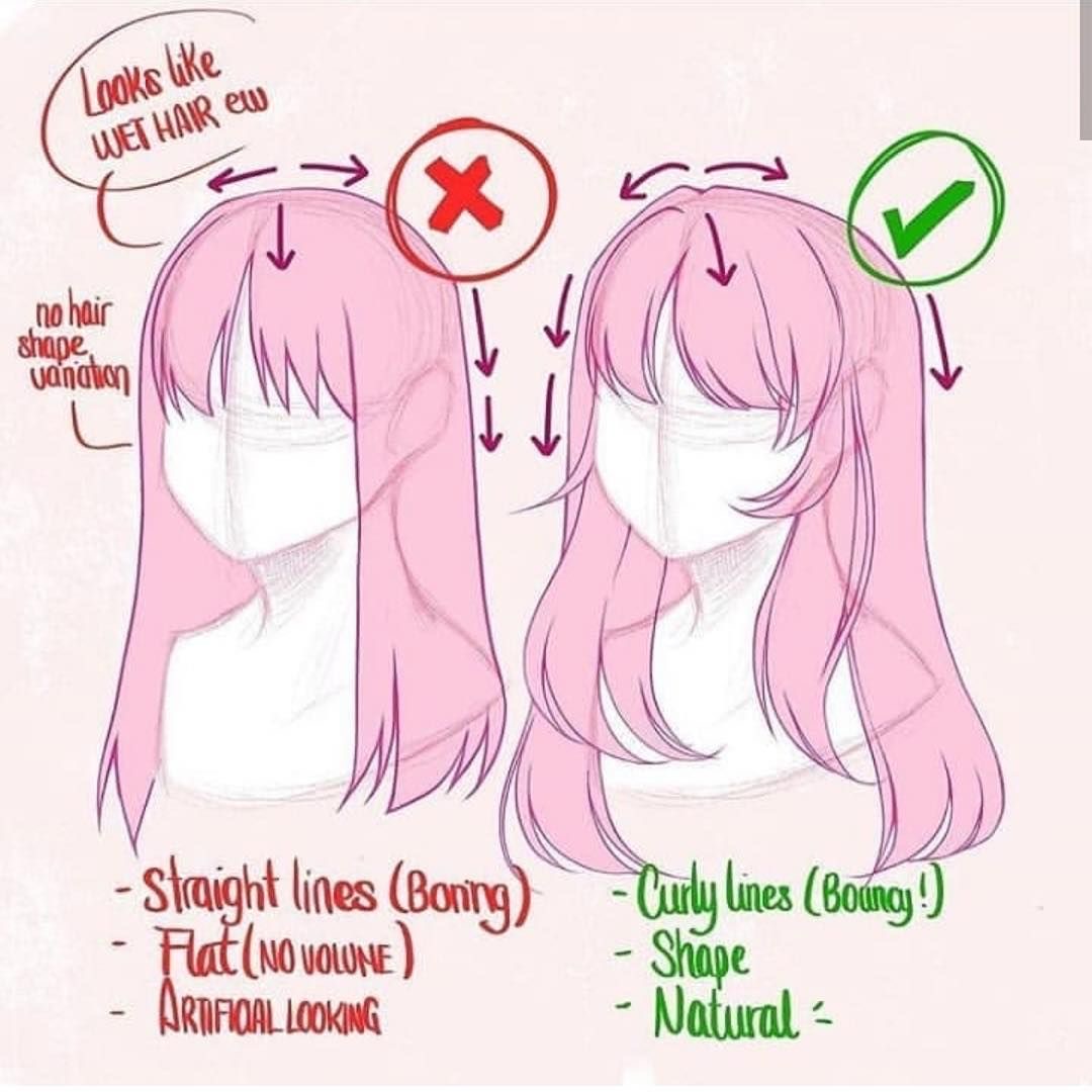 How To Draw Female Anime Hair